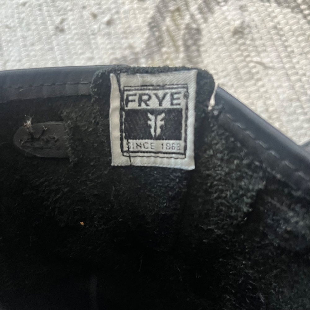 Frye Engineer 8R Biker Boots Black Leather Moto Style Size 9 - Picture 3 of 5